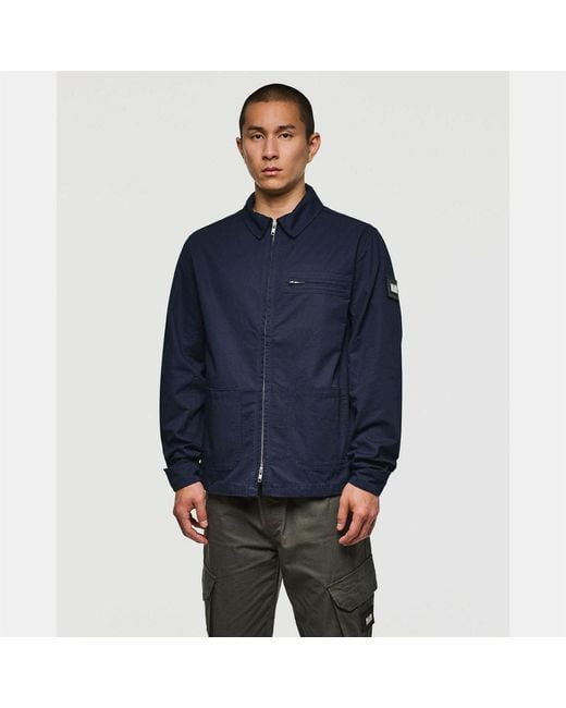Weekend Offender Blue Caleb Service Overshirt for men