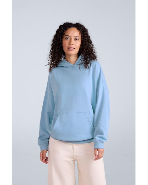 Mountain Warehouse Blue 'Idol' Logo Drop Shoulder Hoodie With Kangaroo Pocket Warm Sweatshirt Cotton