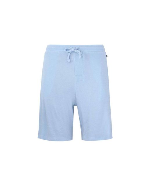Boss Blue Rib Shorts Light Pastel for men