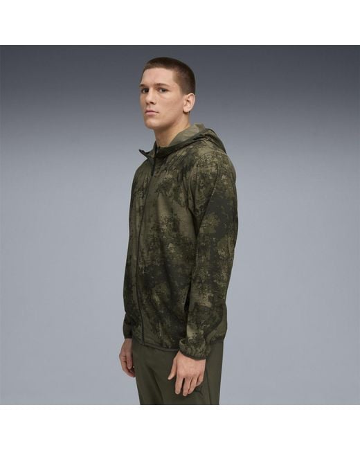 PUMA Green Monay Hooded Short Puffer Jacket for men
