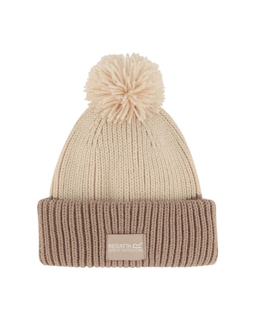 Regatta Natural Adult Connora Pom Pom Beanie (Light Vanilla/Soft Taupe)