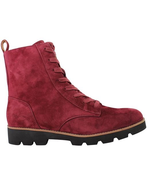 Vionic Red Lani Boots Suede