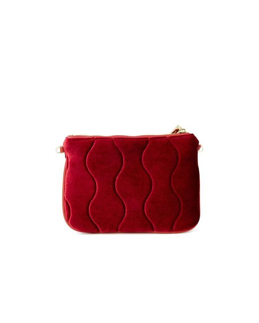 Gio Cellini Milano Red Gio Shoulder Bag With Zip Fastening