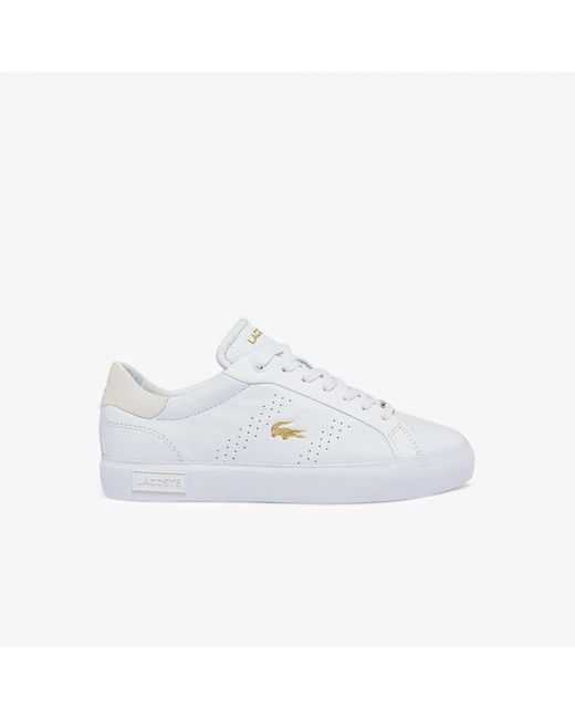 Lacoste White Womenss Powercourt 2.0 Trainers