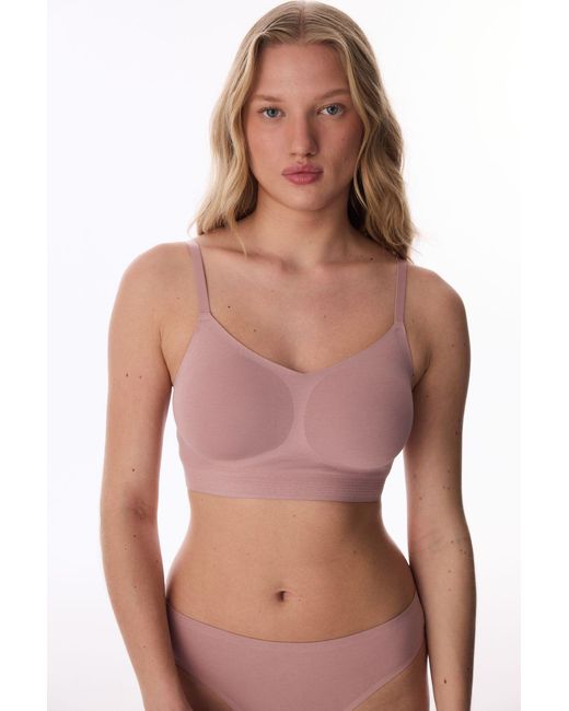 Penti Red Cotton Lyocell Knitted Bralette