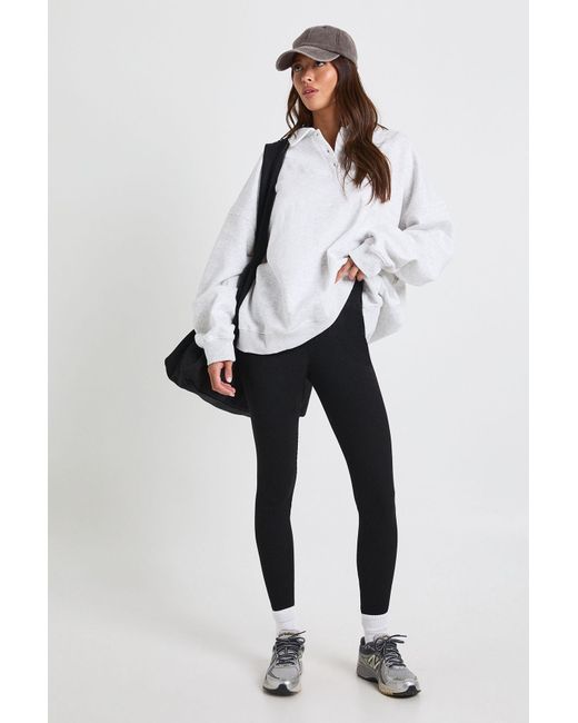 Boohoo Black Waffle High Waisted Legging