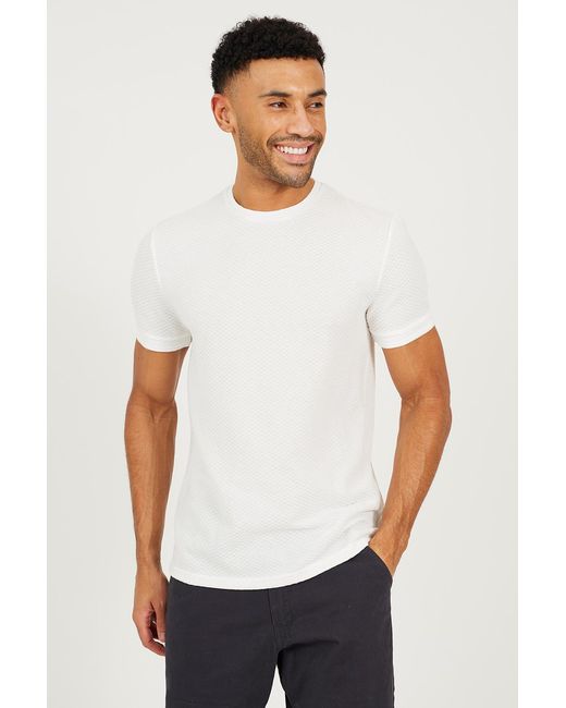Brave Soul White Crew Neck T-Shirt for men
