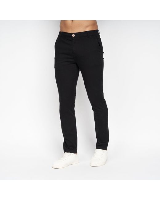 Crosshatch Roysden Chinos (zwart) in het Black voor heren