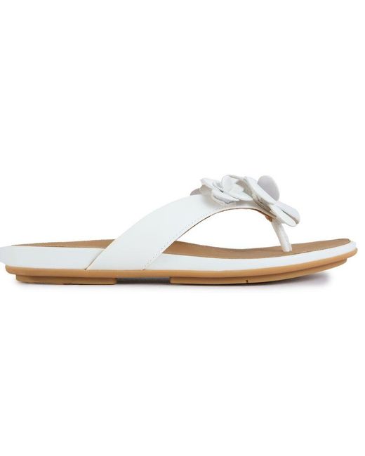 Fitflop White Gracie Flower Sandals