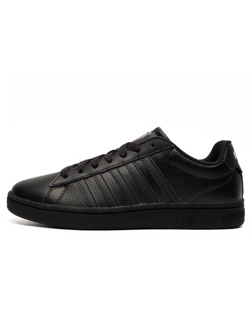 K-swiss Black Court Tiebreak Leather Trainers for men