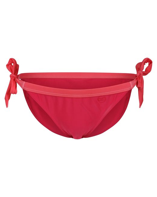 Regatta Red Ladies Flavia Plain Bikini Bottoms (Bright/Peach Bloom)