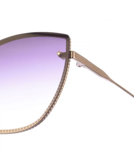 Liu Jo Purple Cat Eye Metal Sunglasses Lj148S