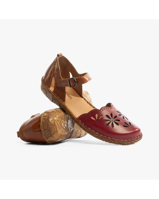 Josef Seibel Brown Rosalie 04 Sandals Rubin-Kombi