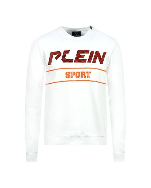 Philipp Plein White Philipp Bold Logo Jumper Material_Cotton for men