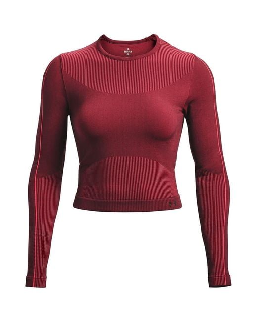 Under Armour Red Rush Seamless Long Sleeve Sports Top