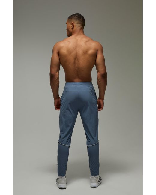 BoohooMAN Blue Active Running Vent Tapered Jogger for men