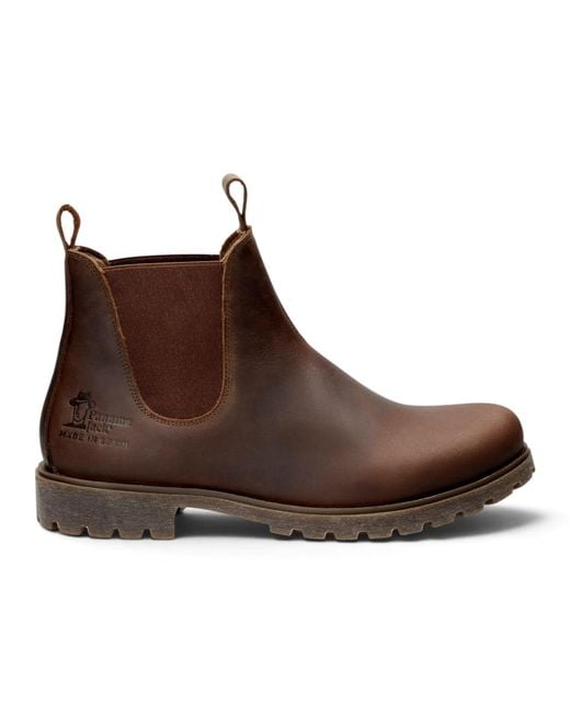 Panama Jack Brown Leather Waterproof Chelsea Boots for men