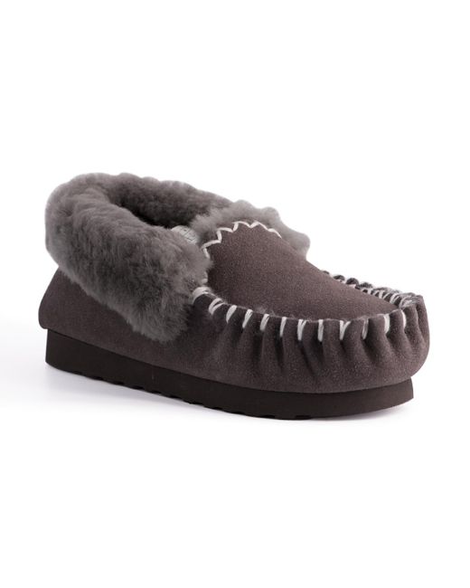 Aus Wooli Brown Australia Hand Stitched Sheepskin Moccasin