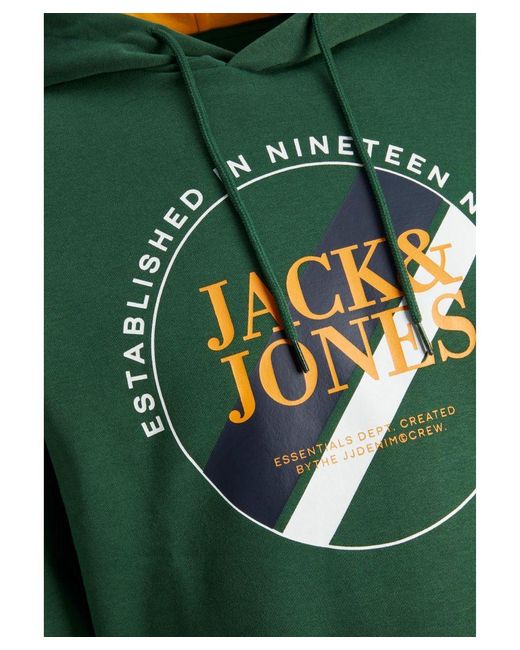 Jack & Jones Hoodie in het Green voor heren