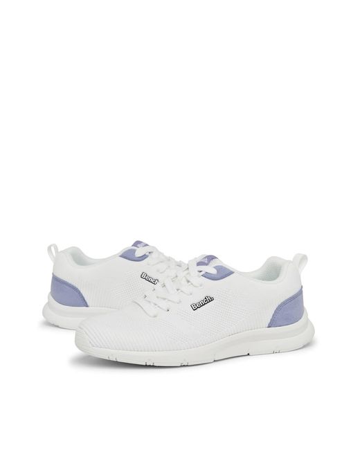 Bench White Kira Lace-Up Trainers