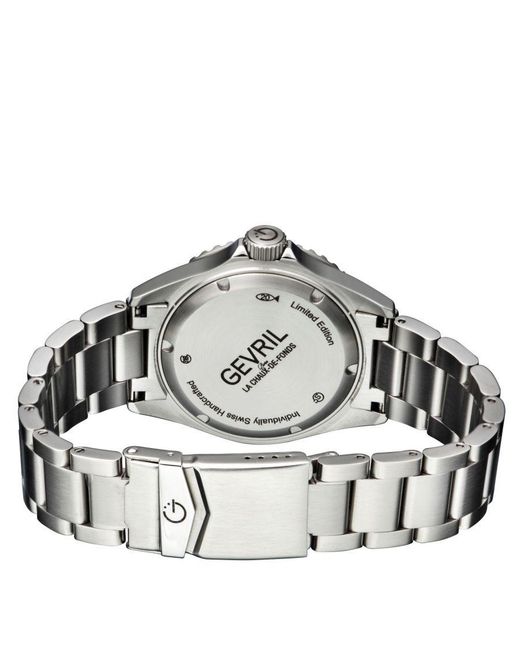 Gevril Blue Wall Street 4851A Swiss Automatic Sellita Sw200 Watch for men