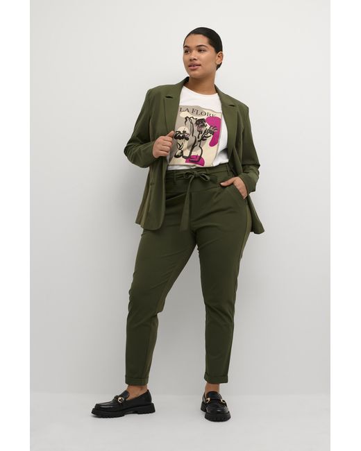 Kaffe Pants Suiting Regular Fit Grape Leaf in het Green
