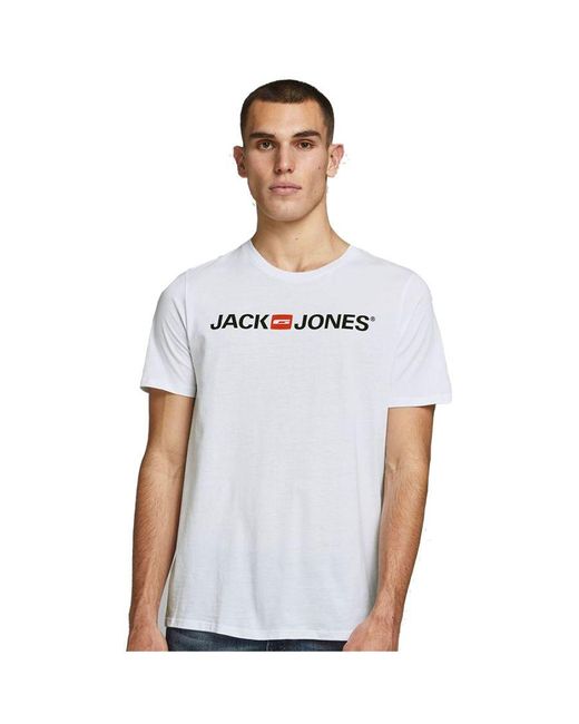 Jack & Jones White T-Shirt With Print, R-Neck for men
