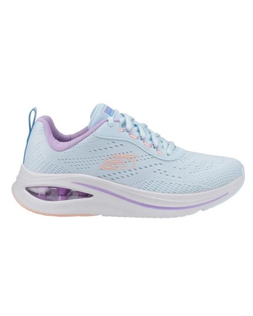 Skechers Blue Ladies Meta Aired Out Skech-Air Trainers (Light/Multicoloured)