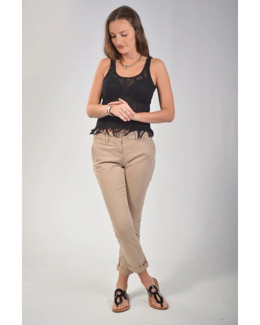 Secret Label Natural Cropped Chinos Cotton