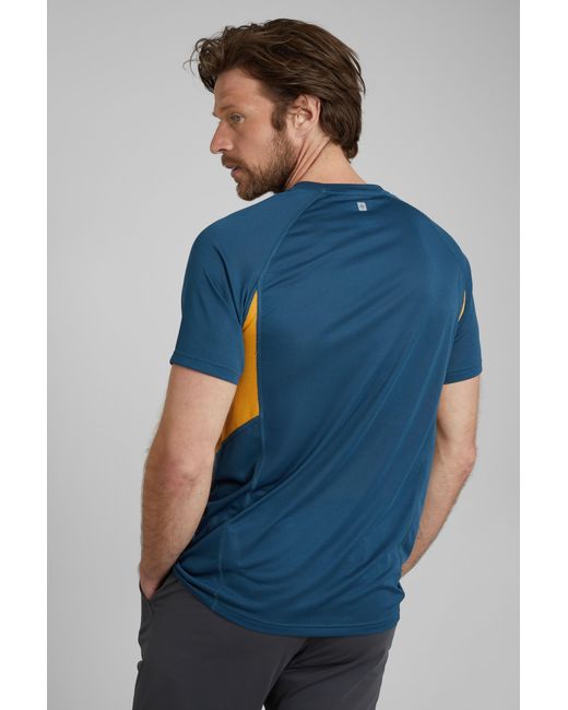 Mountain Warehouse Blue 'Bryers' Isocool Tee Sweat Wicking Breathable T-Shirt for men