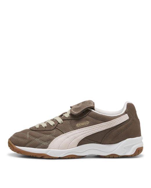 PUMA Brown King Indoor Wine Club Low Top Trainers