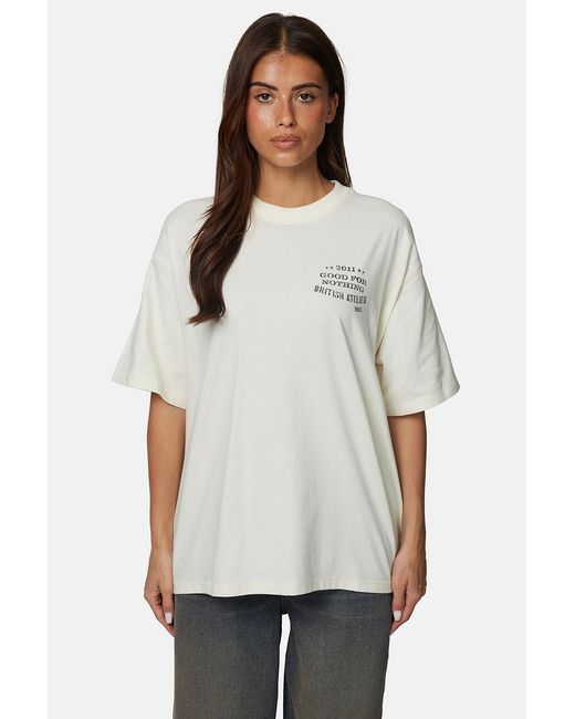 Good For Nothing White Oversized Graphic Tee