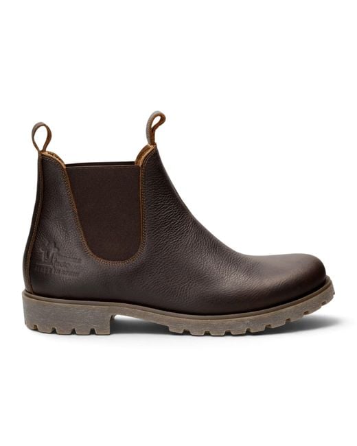Panama Jack Brown Chestnut Leather Waterproof Chelsea Boots for men