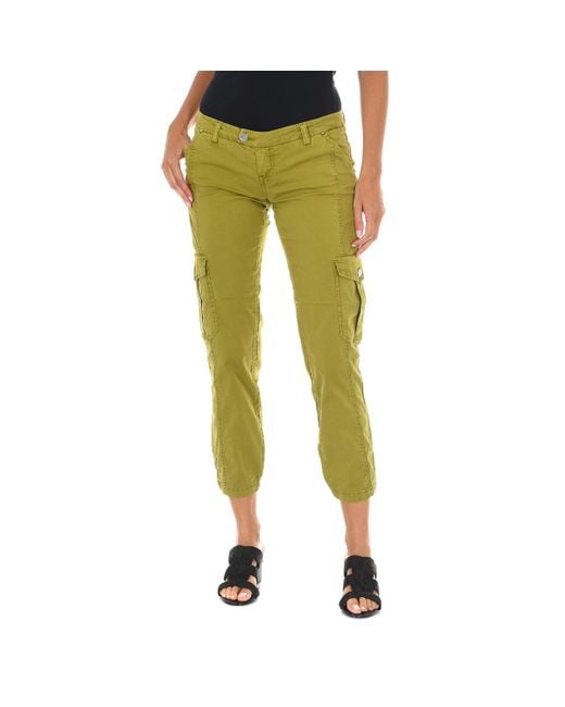 Met Green Long Trousers With Narrow Cut And Elastic Hems 70Dbf0646-R216