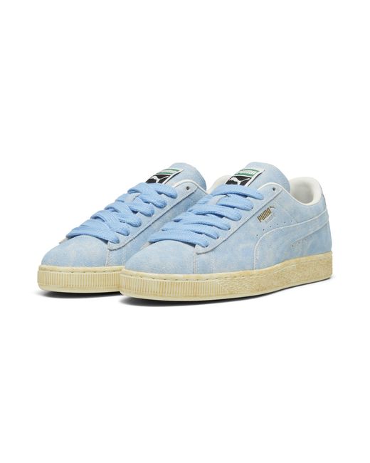 PUMA Blue Suede Faded Sneakers