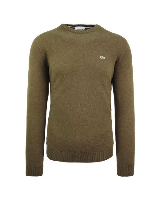 Lacoste Green Wool Sweater for men