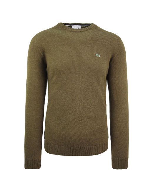 Lacoste Green Wool Sweater for men