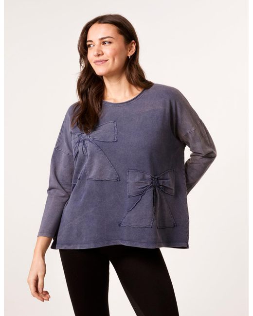 Blue Vanilla Purple Bow Sweatshirt