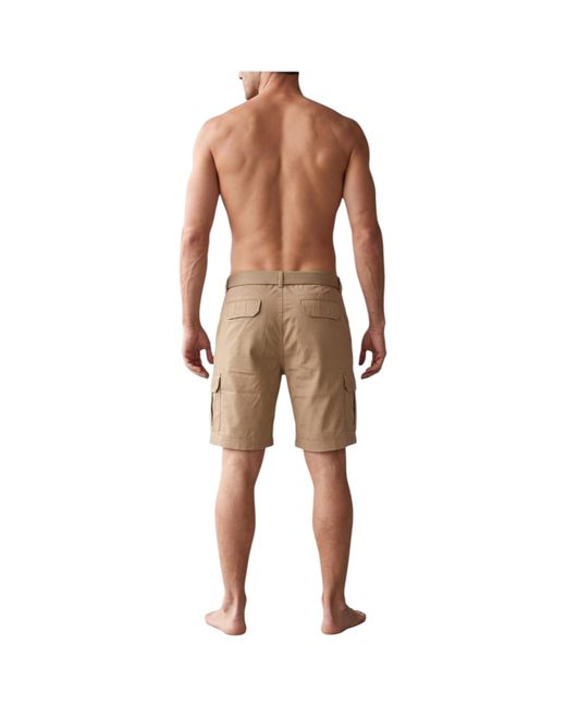 Other Natural Cargo Shorts Relax Fit Comfort Flex Cotton Stretch Knee Combat Bermuda Pant for men