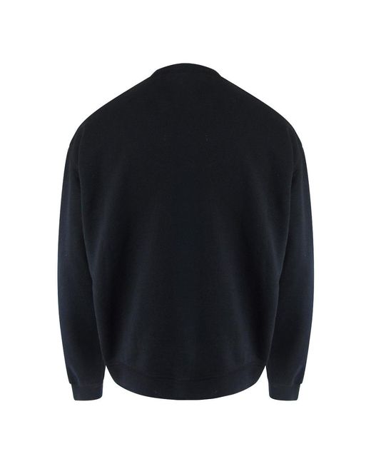 DSquared² Blue Contrast Brand Logo Jumper Cotton