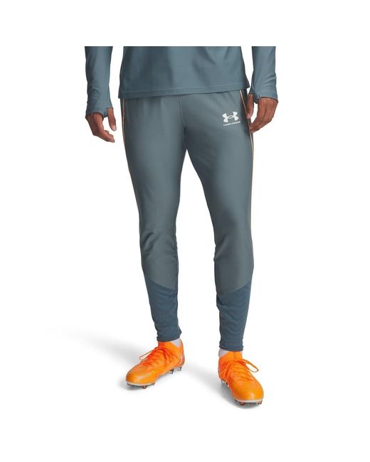 Under Armour Blue Chal Solid Patterned Slim Athletic Pants for men
