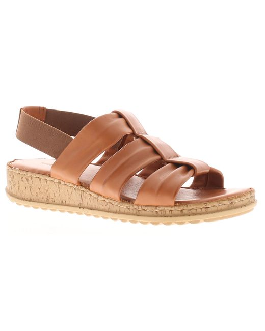 Hush Puppies Black Sandals Eden Leather Elasticated