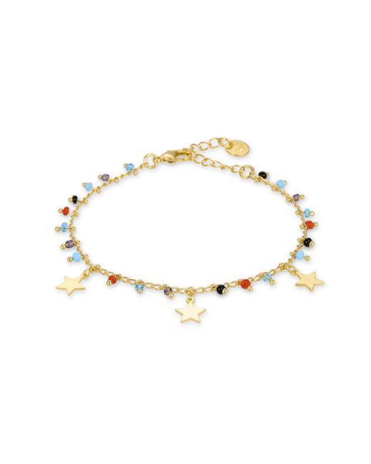 Luxenter Sterling Zilver 925 Armband Met Veelkleurige Hydrothermale Kwarts Afgewerkt In 18k Geel Goud in het Metallic voor heren
