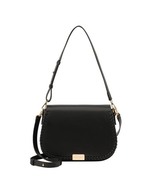 Laura Ashley Black Crossbody Bag Faux Leather