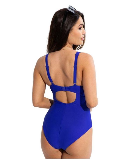 Pour Moi Blue Bow Front Swimsuit