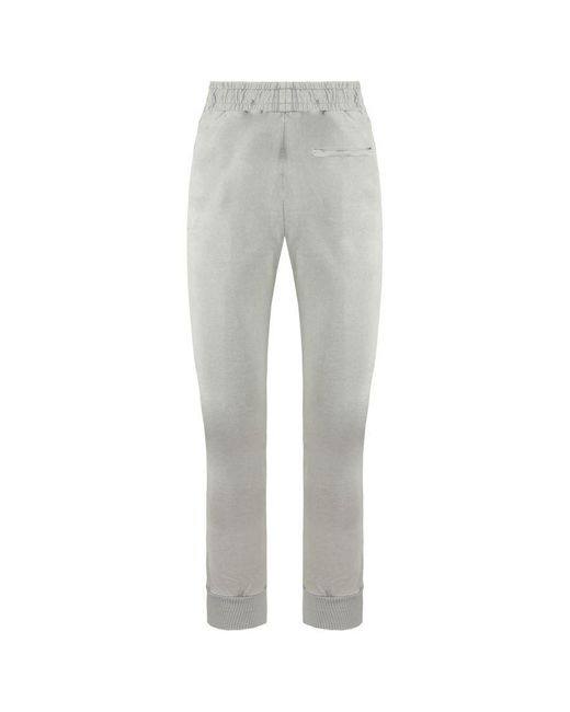 Criminal Damage Gray Essential Distress Track Pants Cotton for men