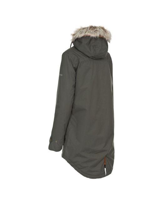 Trespass Gray Ladies Clea Waterproof Padded Jacket (Dark)
