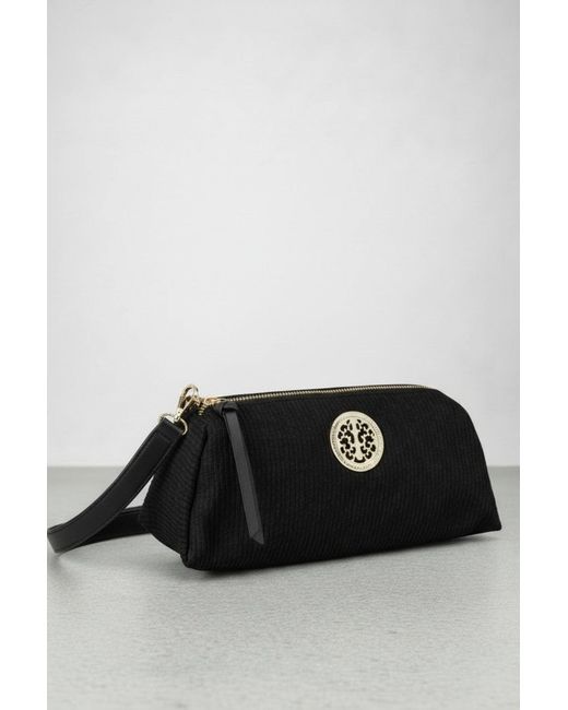 SVNX Black Crossbody Baguette Bag With Detail