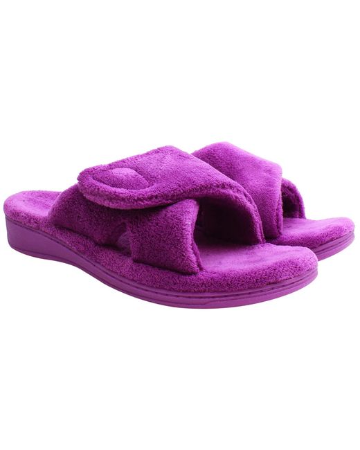 Vionic Purple Relax Terry Slippers