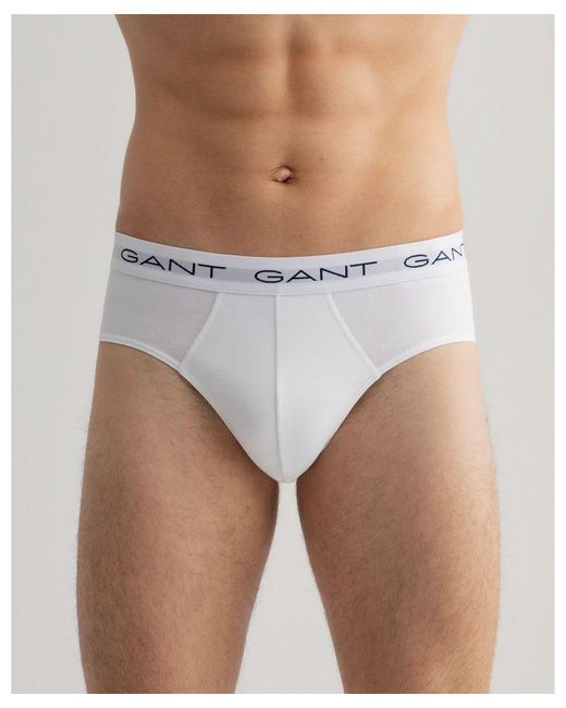 Gant 3-pack Slip In Wit in het White voor heren